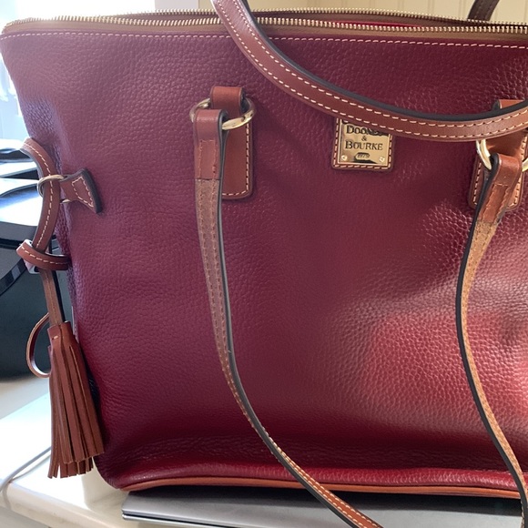 Dooney & Bourke Burgundy Tote Bag - Picture 2 of 13